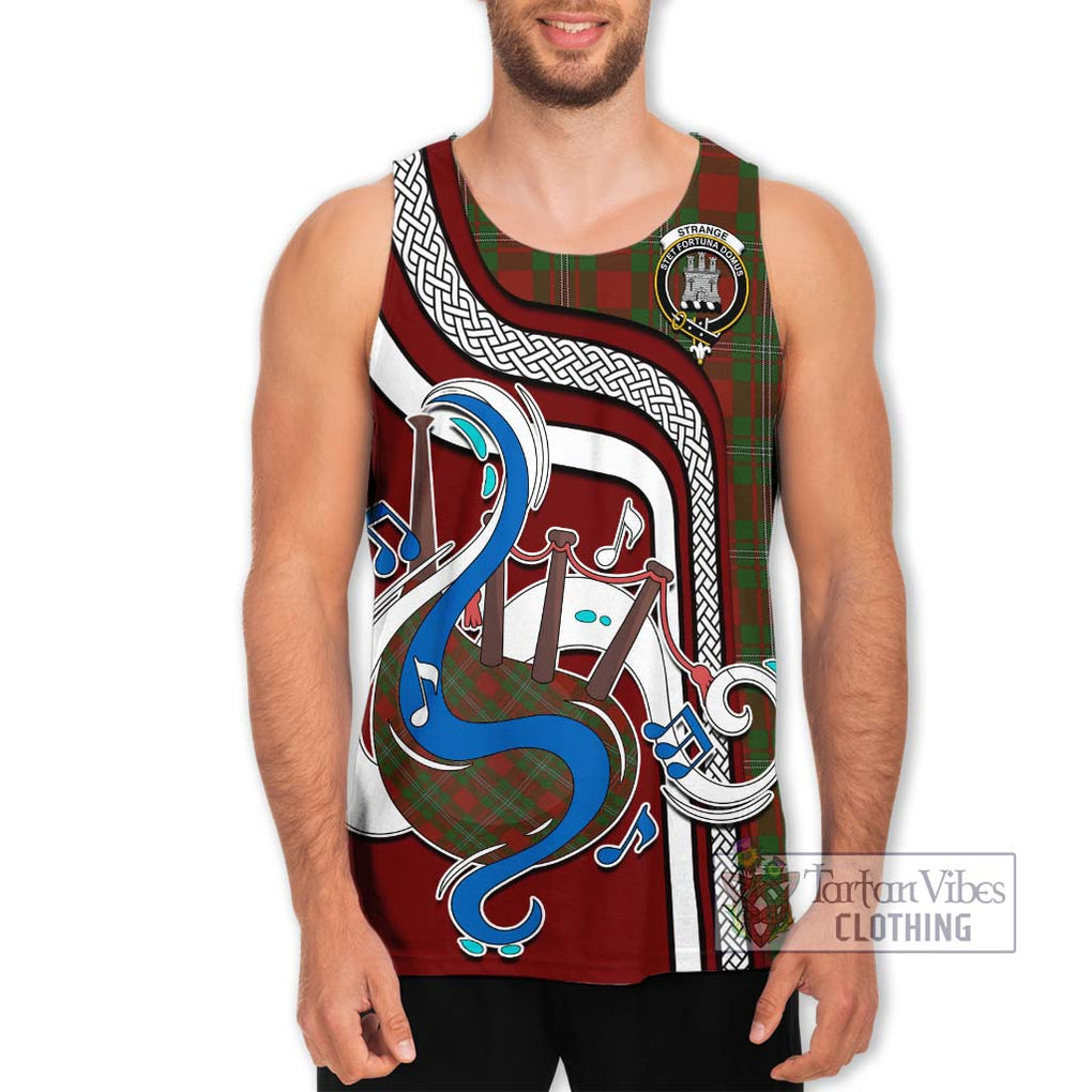 Strange (Strang) Tartan Men's Tank Top with Epic Bagpipe Style Men - Tartanvibesclothing Shop