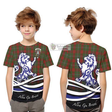 Strange (Strang) Tartan Kid T-Shirt with Alba Gu Brath Regal Lion Emblem Youth XL Size14 - Tartanvibesclothing Shop