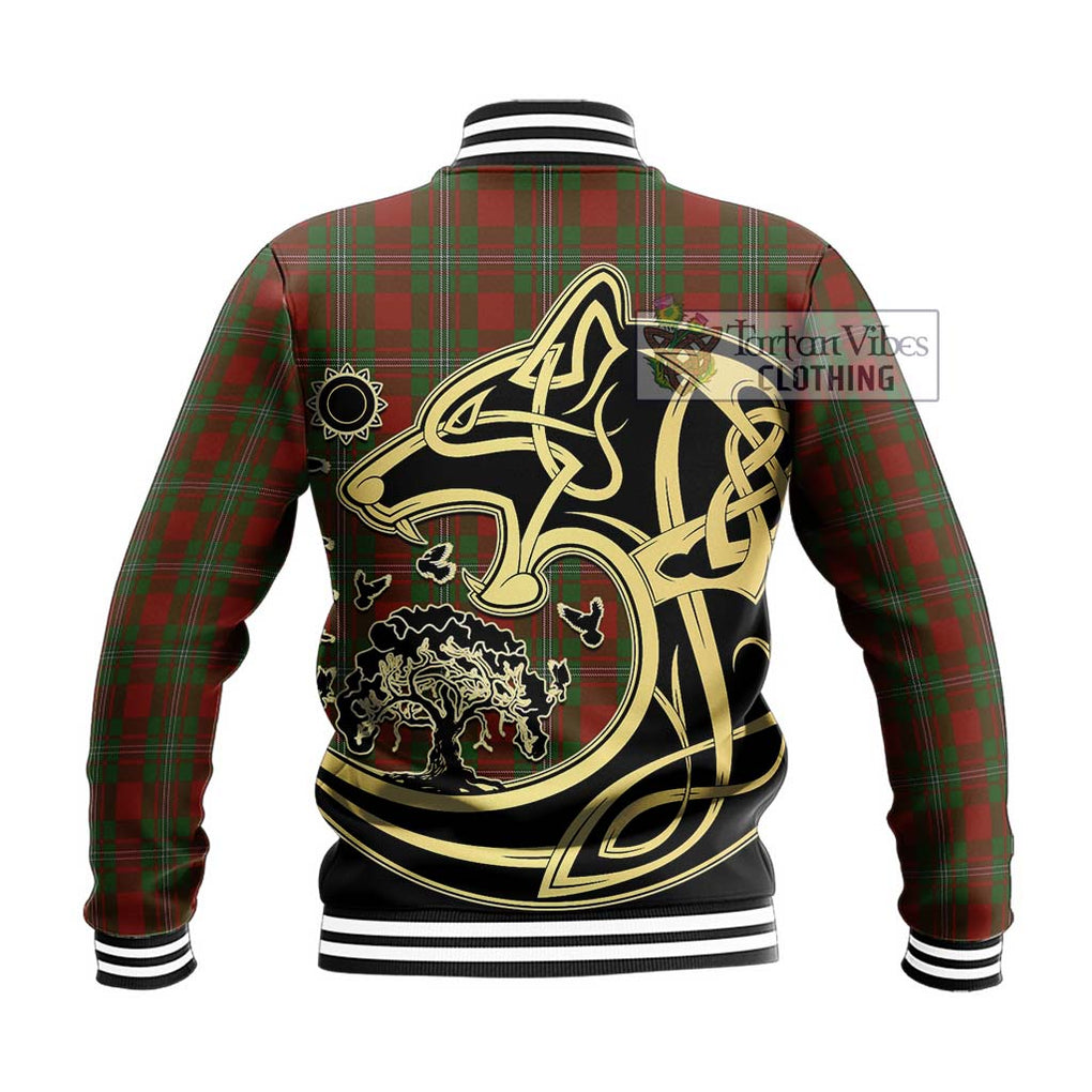 Strange (Strang) Tartan Baseball Jacket with Family Crest Celtic Wolf Style - Tartan Vibes Clothing