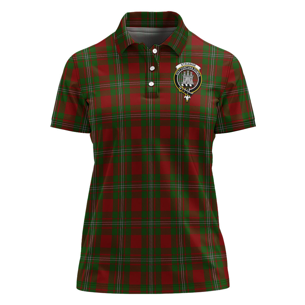 Strange (Strang) Tartan Polo Shirt with Family Crest For Women - Tartan Vibes Clothing