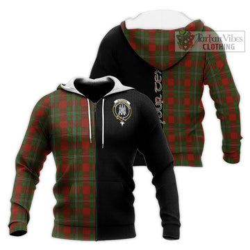 Strange (Strang) Tartan Knitted Hoodie with Family Crest and Half Of Me Style
