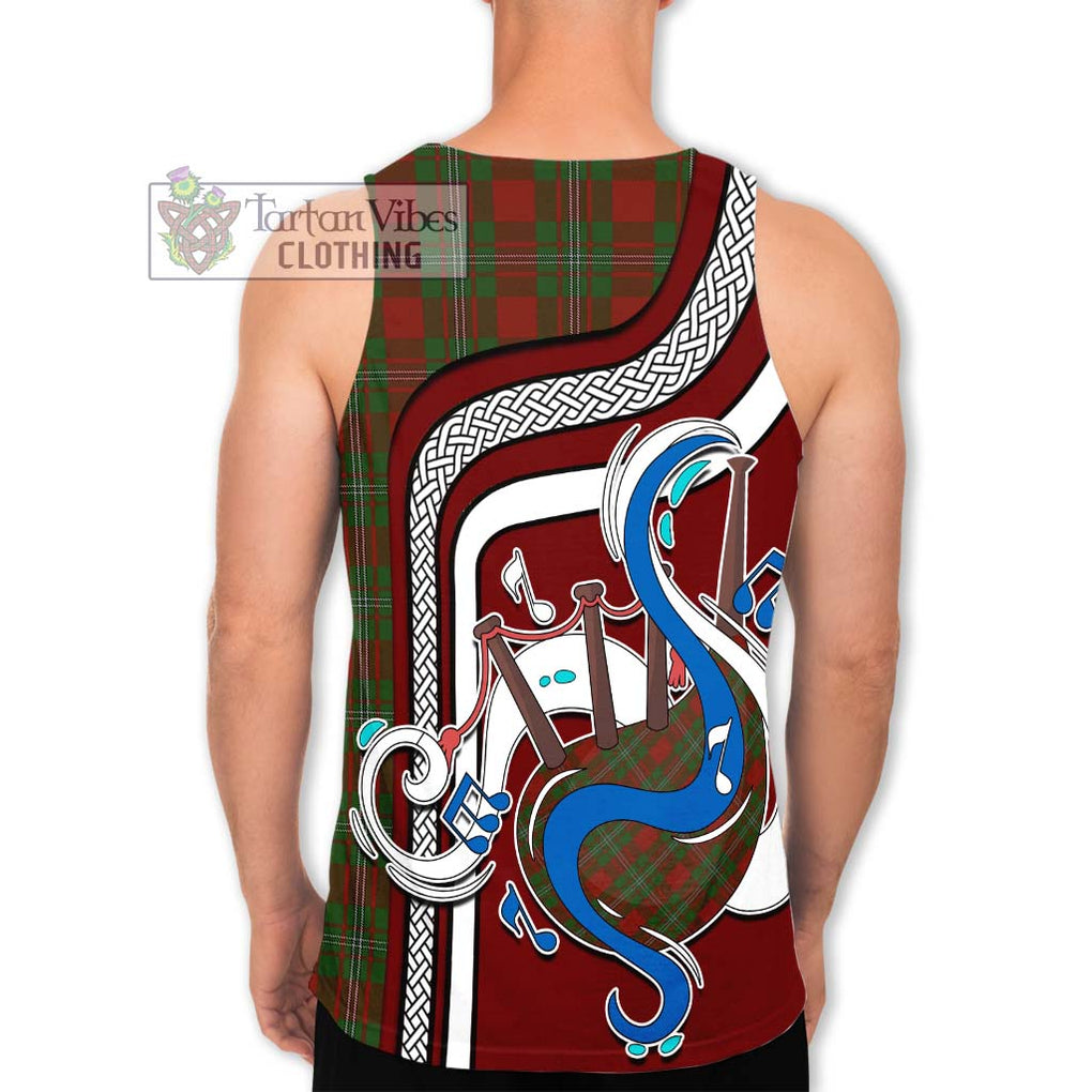 Strange (Strang) Tartan Men's Tank Top with Epic Bagpipe Style - Tartanvibesclothing Shop