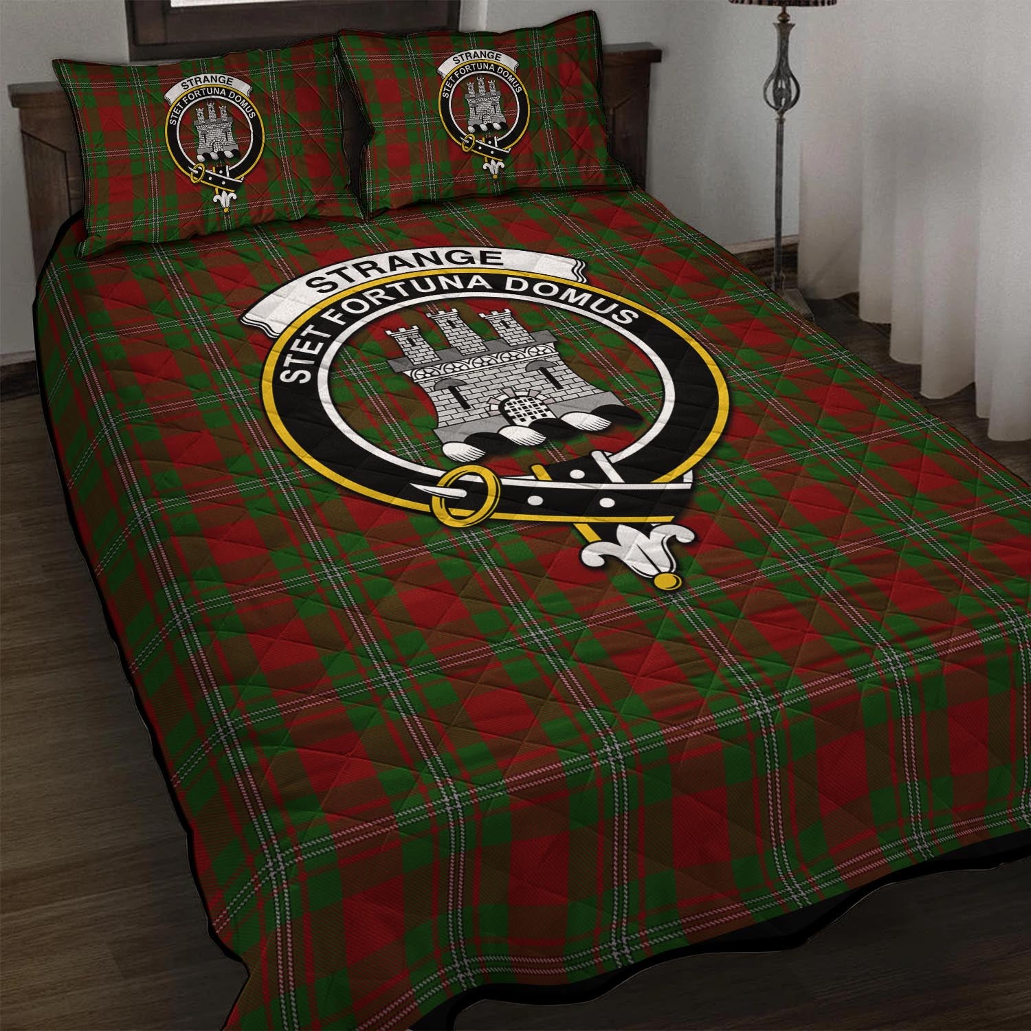 Strange (Strang) Tartan Quilt Bed Set with Family Crest - Tartan Vibes Clothing