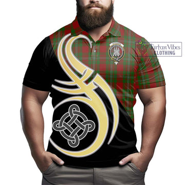Strange (Strang) Tartan Polo Shirt with Family Crest and Celtic Symbol Style