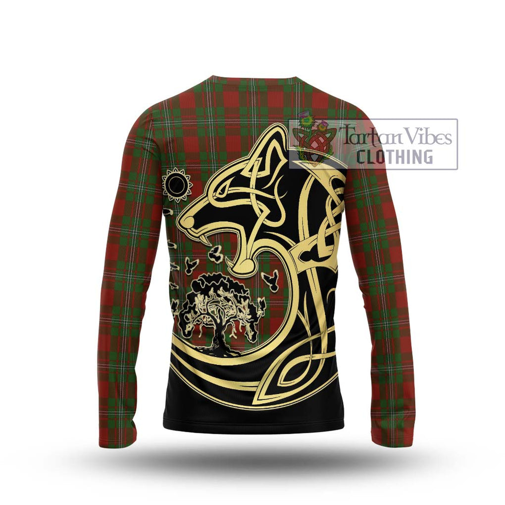 Strange (Strang) Tartan Long Sleeve T-Shirt with Family Crest Celtic Wolf Style - Tartan Vibes Clothing