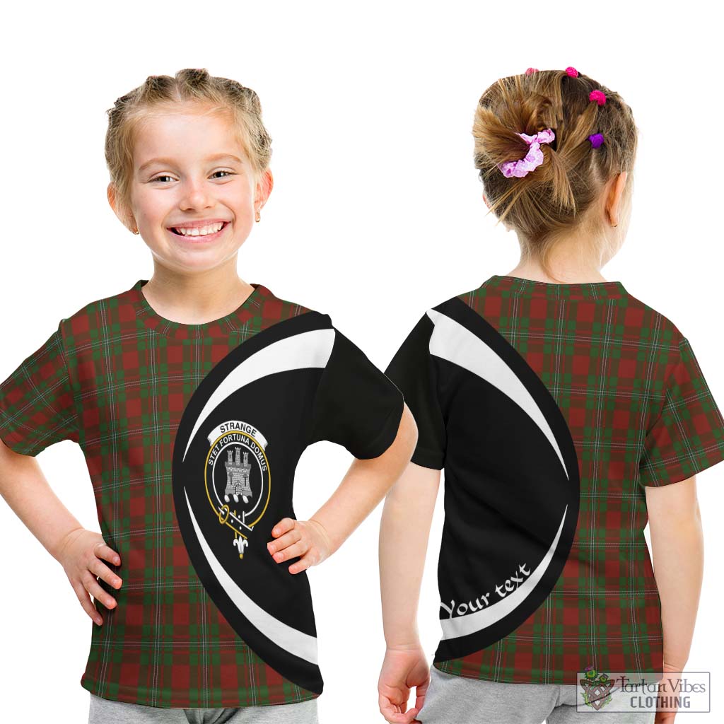 Strange (Strang) Tartan Kid T-Shirt with Family Crest Circle Style - Tartan Vibes Clothing