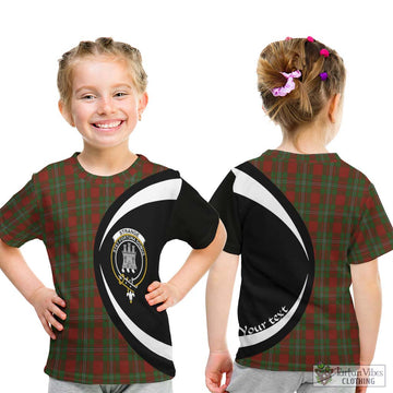 Strange (Strang) Tartan Kid T-Shirt with Family Crest Circle Style - Tartan Vibes Clothing