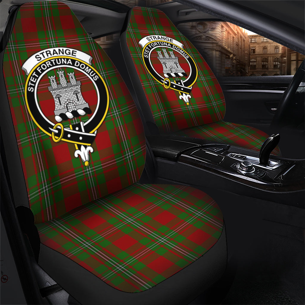 Strange Tartan Car Seat Cover with Family Crest - Tartanvibesclothing