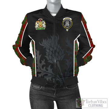 Strange (Strang) Tartan Bomber Jacket with Family Crest and Scottish Thistle Vibes Sport Style