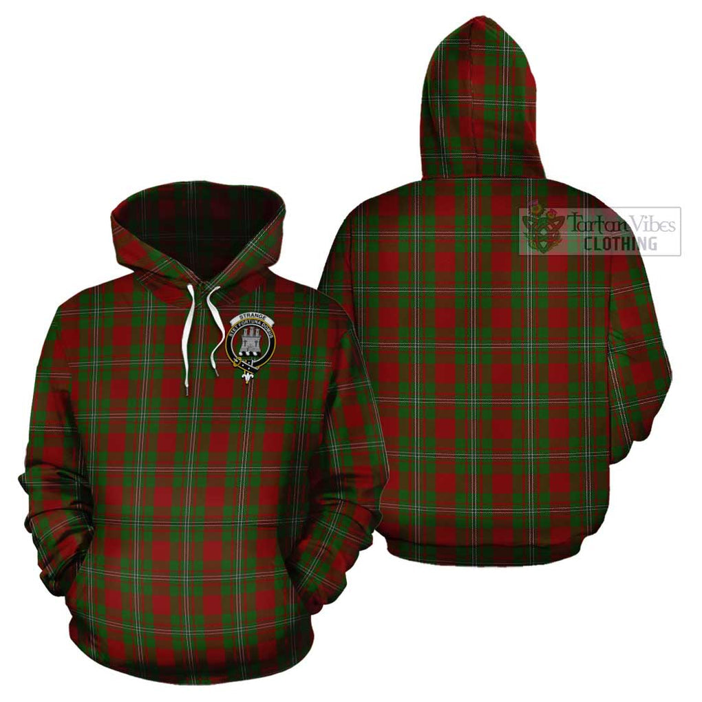 Strange (Strang) Tartan Cotton Hoodie with Family Crest Pullover Hoodie - Tartan Vibes Clothing