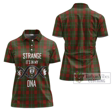 Strange (Strang) Tartan Women's Polo Shirt with Family Crest DNA In Me Style - Tartanvibesclothing Shop