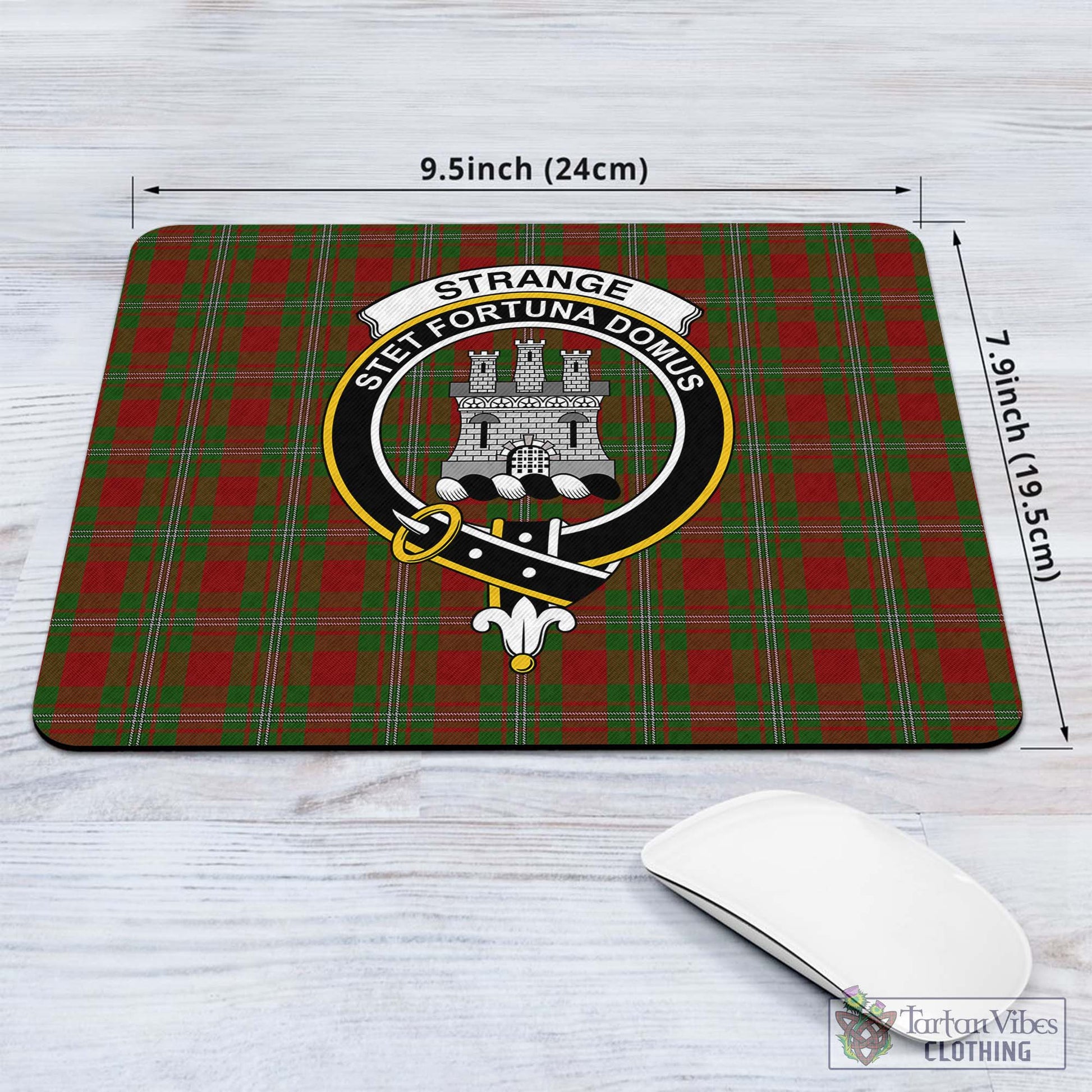 Tartan Vibes Clothing Strange Tartan Mouse Pad with Family Crest