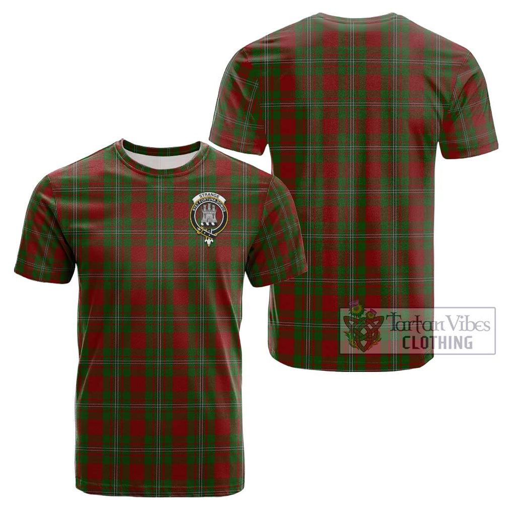 Strange (Strang) Tartan Cotton T-Shirt with Family Crest Kid's Shirt - Tartanvibesclothing Shop