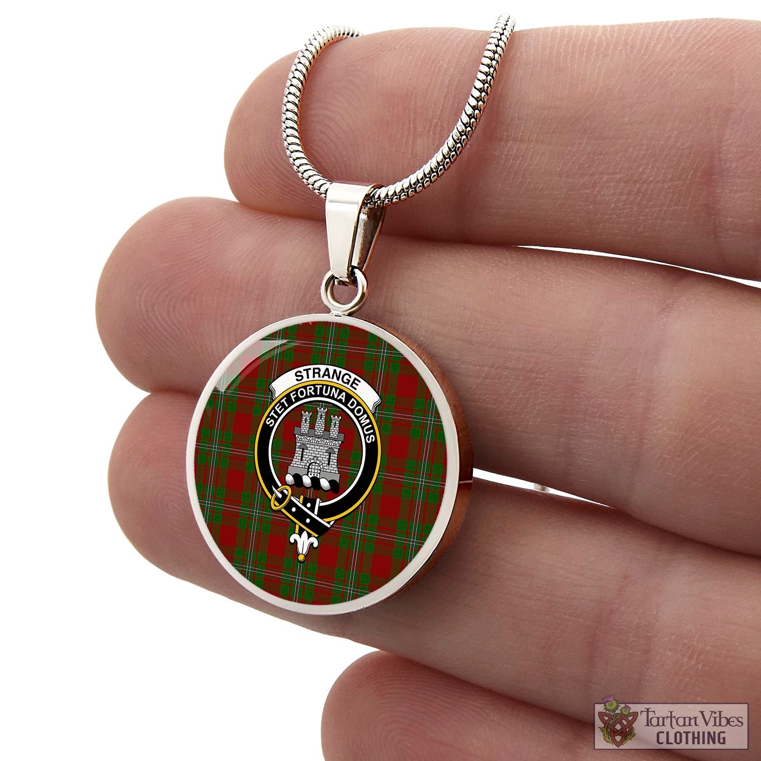 Tartan Vibes Clothing Strange Tartan Circle Necklace with Family Crest