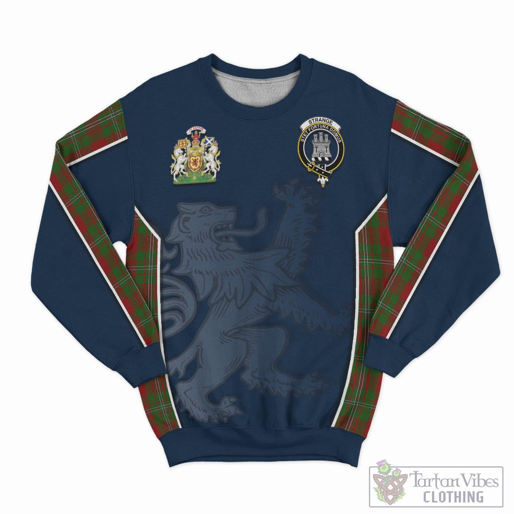 Tartan Vibes Clothing Strange Tartan Sweater with Family Crest and Lion Rampant Vibes Sport Style