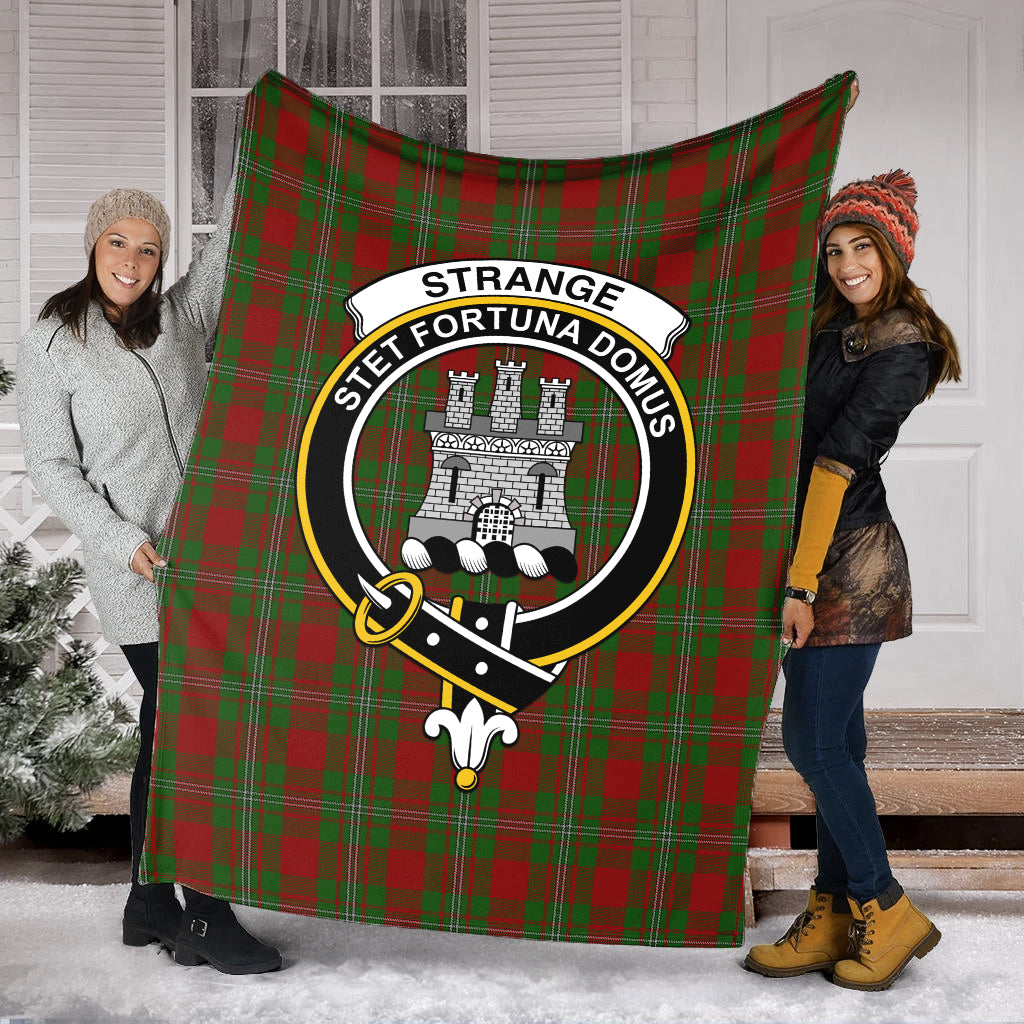 strange-tartab-blanket-with-family-crest