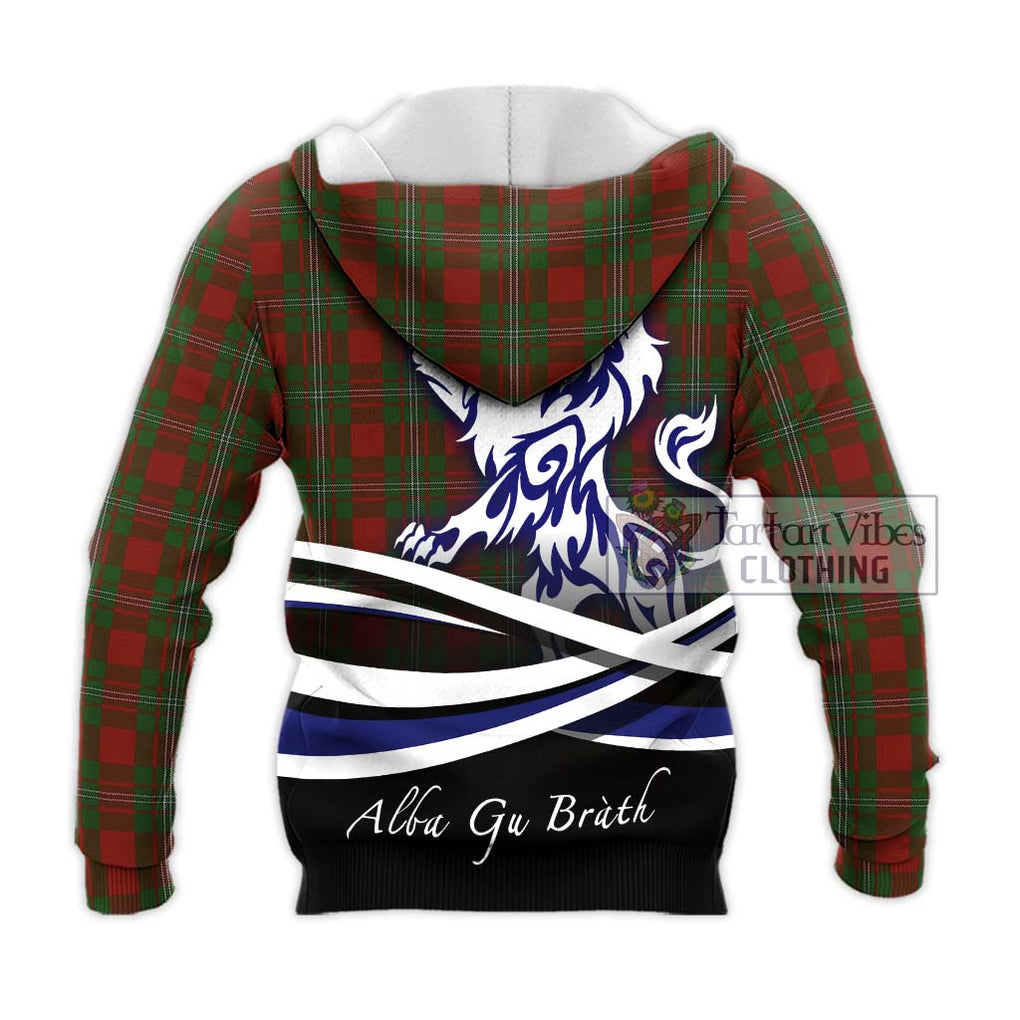 Strange (Strang) Tartan Knitted Hoodie with Alba Gu Brath Regal Lion Emblem - Tartanvibesclothing Shop