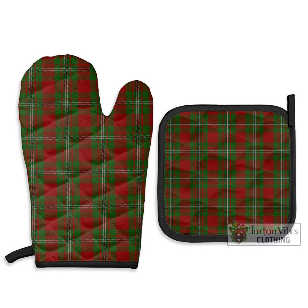 Strange (Strang) Tartan Combo Oven Mitt & Pot-Holder Combo 1 Oven Mitt & 2 Pot-Holder Black - Tartan Vibes Clothing