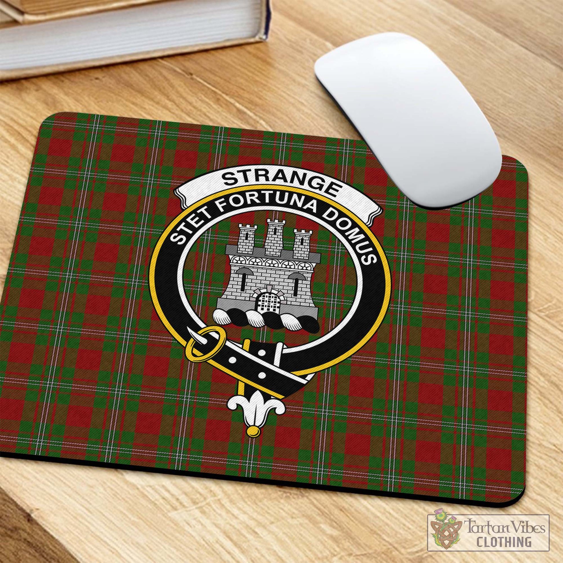 Tartan Vibes Clothing Strange Tartan Mouse Pad with Family Crest