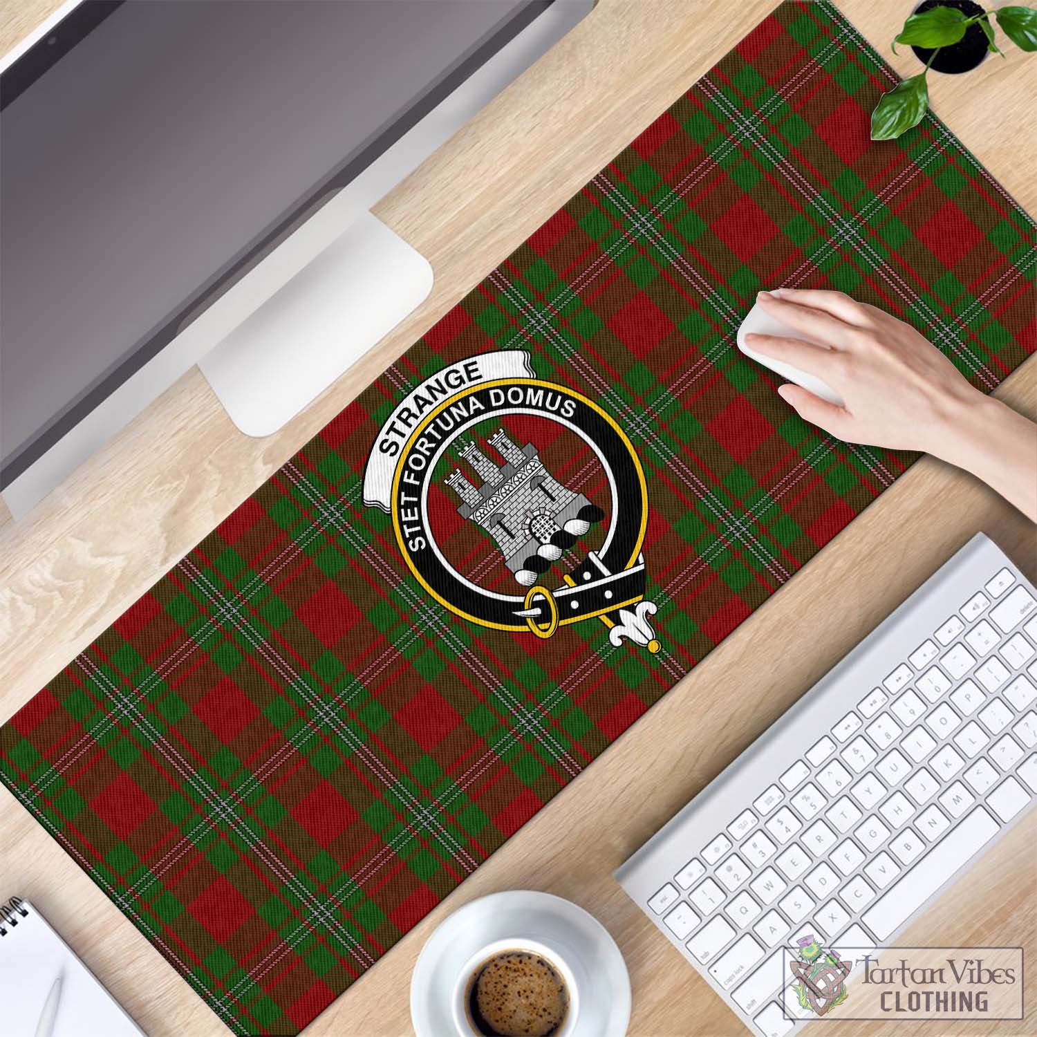 Tartan Vibes Clothing Strange Tartan Mouse Pad with Family Crest
