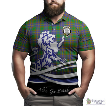 Strange of Balkaskie Tartan Polo Shirt with Alba Gu Brath Regal Lion Emblem