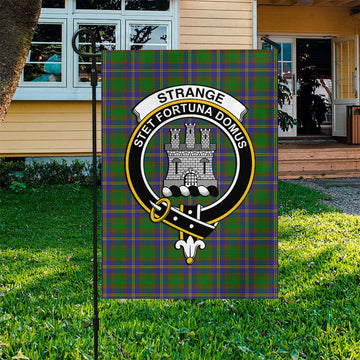 Strange of Balkaskie Tartan Garden Flag with Family Crest