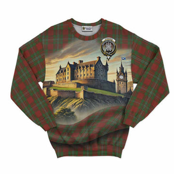 Strange (Strang) Tartan Family Crest Sweatshirt with Scottish Ancient Castle Style