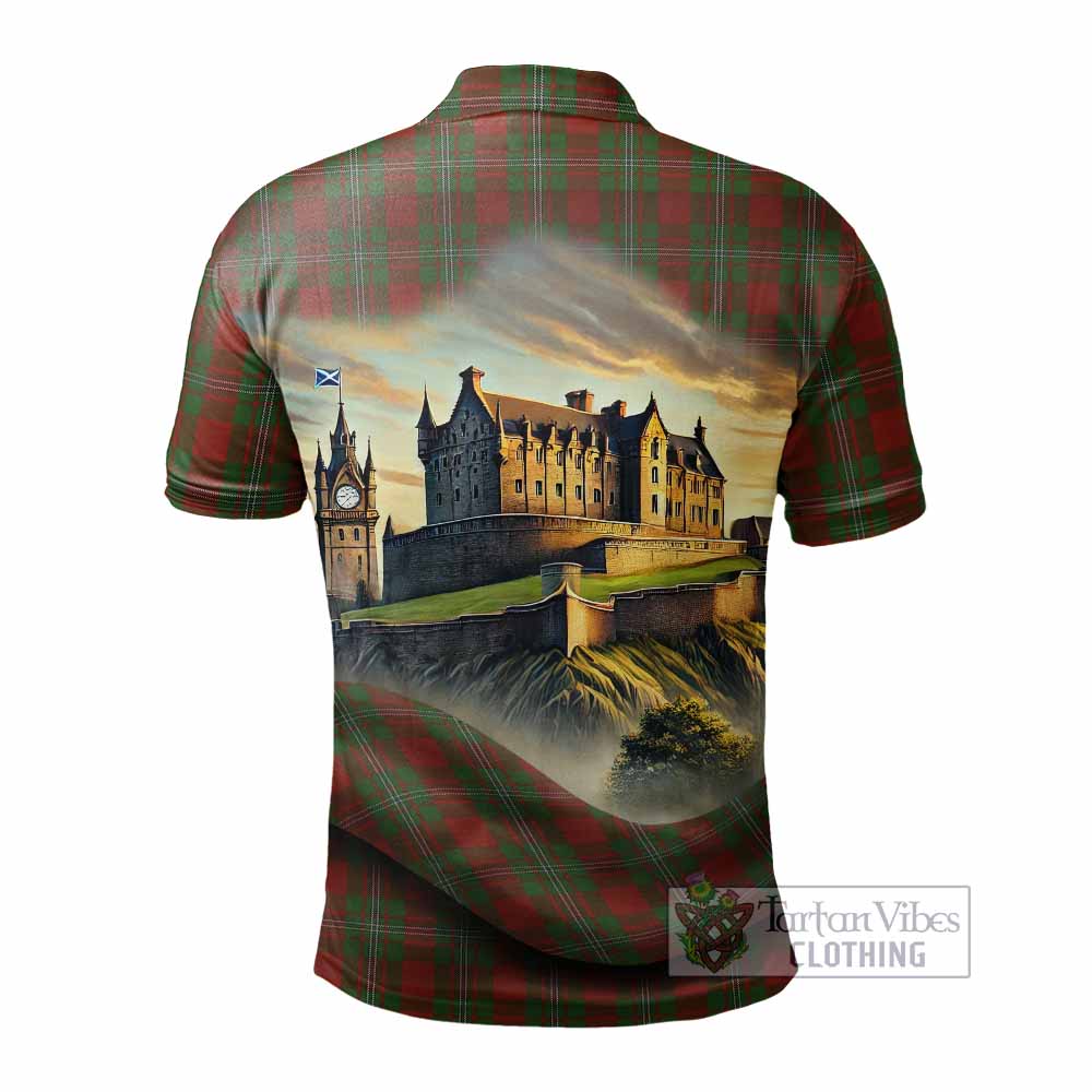 Tartan Vibes Clothing Strange (Strang) Tartan Family Crest Polo Shirt with Scottish Ancient Castle Stype