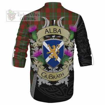 Tartan Vibes Clothing Strange (Strang) Tartan Family Crest Ghillie Kilt Shirt Lion Rampant Royal Thistle Shield Celtic Inspired