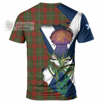 Tartan Vibes Clothing Strange (Strang) Tartan Family Crest T-Shirt Scottish Thistle Celtic Inspired