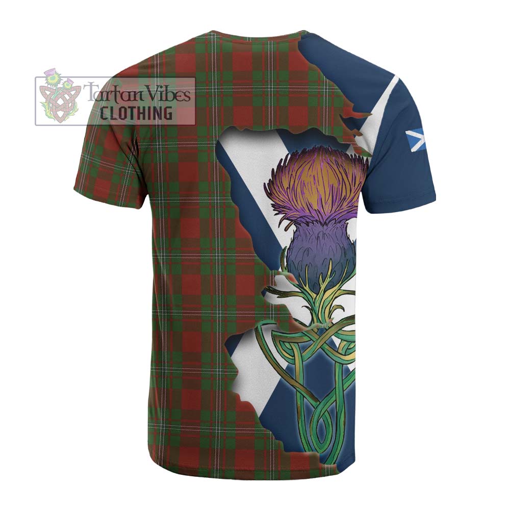 Tartan Vibes Clothing Strange (Strang) Tartan Family Crest Cotton T-shirt Scottish Thistle Celtic Inspired
