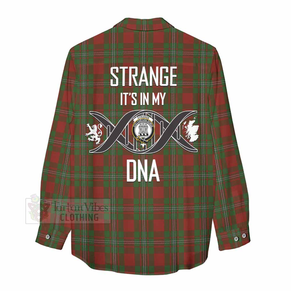 Tartan Vibes Clothing Strange (Strang) Tartan Women's Casual Shirt with Family Crest DNA In Me Style