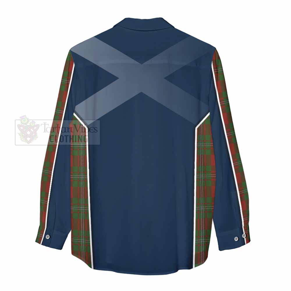 Tartan Vibes Clothing Strange (Strang) Tartan Women's Casual Shirt with Family Crest and Lion Rampant Vibes Sport Style