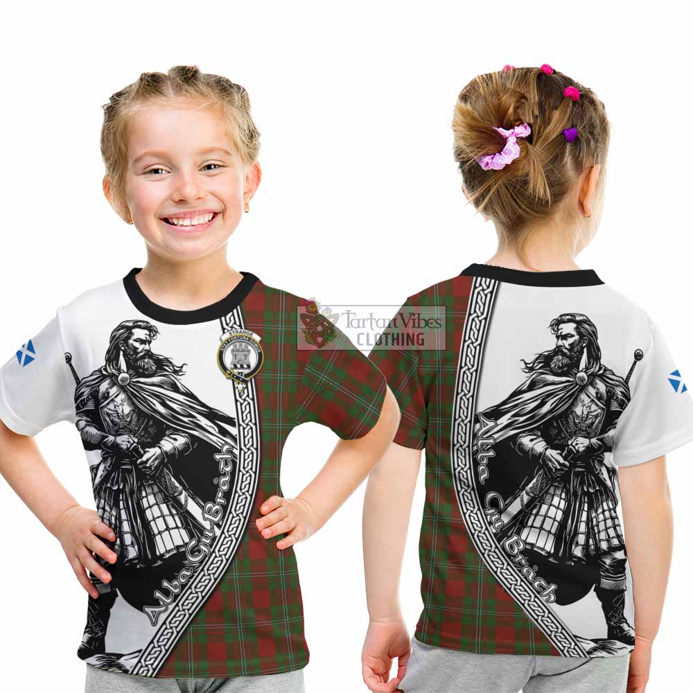Strange (Strang) Tartan Clan Crest Kid T-Shirt with Highlander Warrior Celtic Style