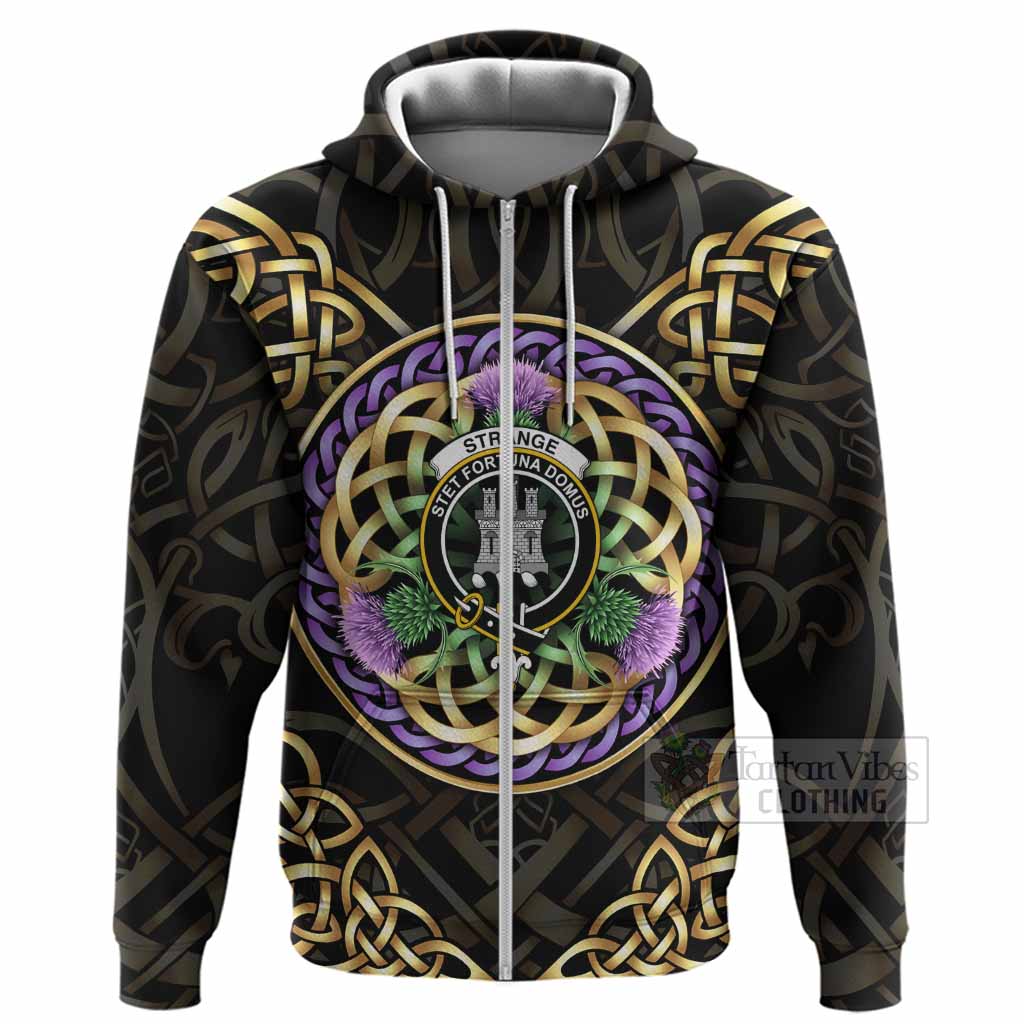 Strange (Strang) Clan Crest Hoodie Celtic Scottish Thistle