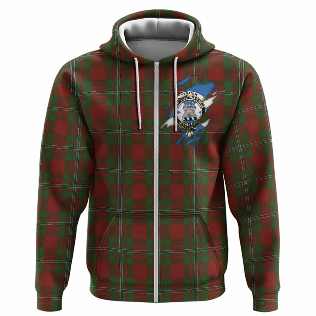 Strange (Strang) Clan Crest In Me Tartan Hoodie Scotland Flag Style