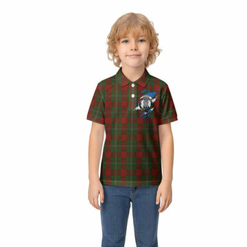 Strange (Strang) Clan Crest In Me Tartan Kid Polo Shirt Scotland Flag Style