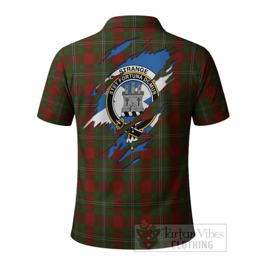 Strange (Strang) Clan Crest In Me Tartan Polo Shirt Scotland Flag Style