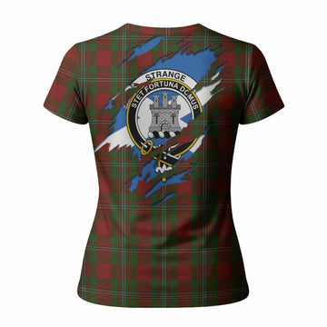 Strange (Strang) Clan Crest In Me Tartan Women T shirt Scotland Flag Style