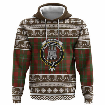 Strange (Strang) Clan Tartan Christmas Hoodie with Family Crest