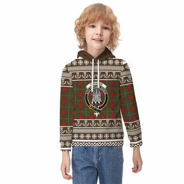 Strange (Strang) Clan Tartan Christmas Kid Hoodie with Family Crest