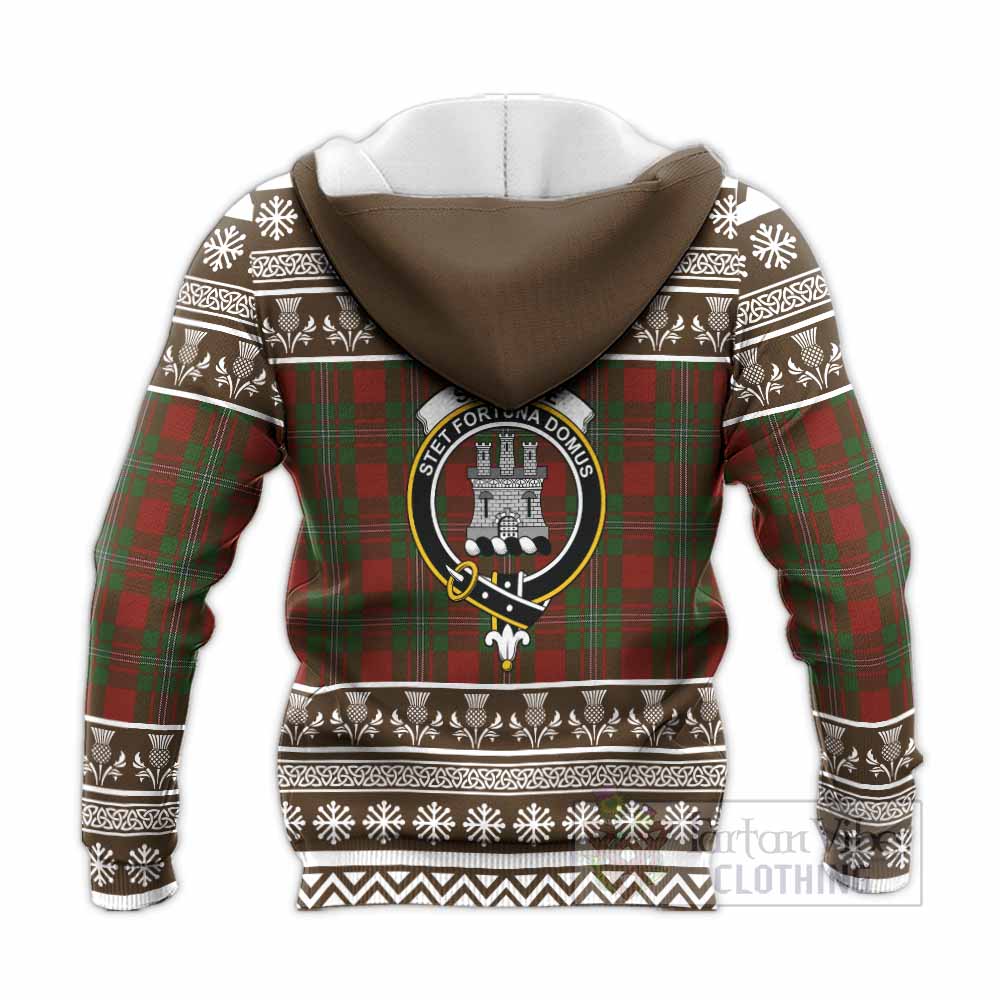 Strange (Strang) Clan Tartan Christmas Knitted Hoodie with Family Crest - Tartan Vibes Clothing
