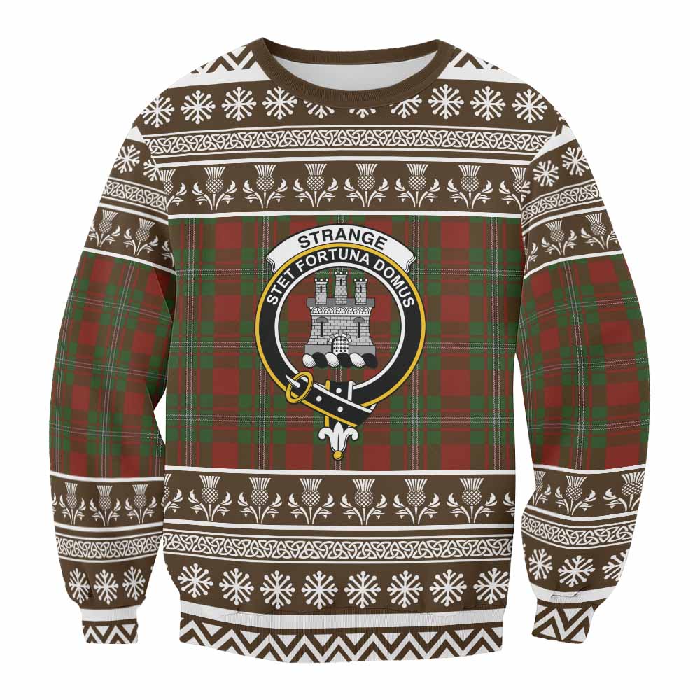 Strange (Strang) Clan Tartan Christmas Sweatshirt with Family Crest - Tartan Vibes Clothing