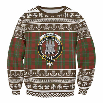 Strange (Strang) Clan Tartan Christmas Sweatshirt with Family Crest