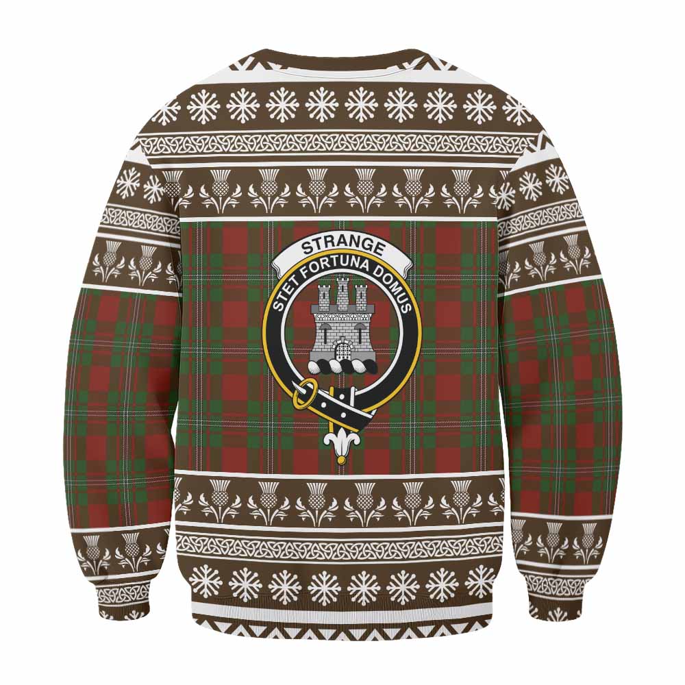 Strange (Strang) Clan Tartan Christmas Sweatshirt with Family Crest - Tartan Vibes Clothing