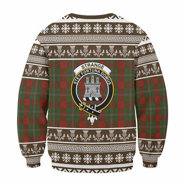 Strange (Strang) Clan Tartan Christmas Sweatshirt with Family Crest