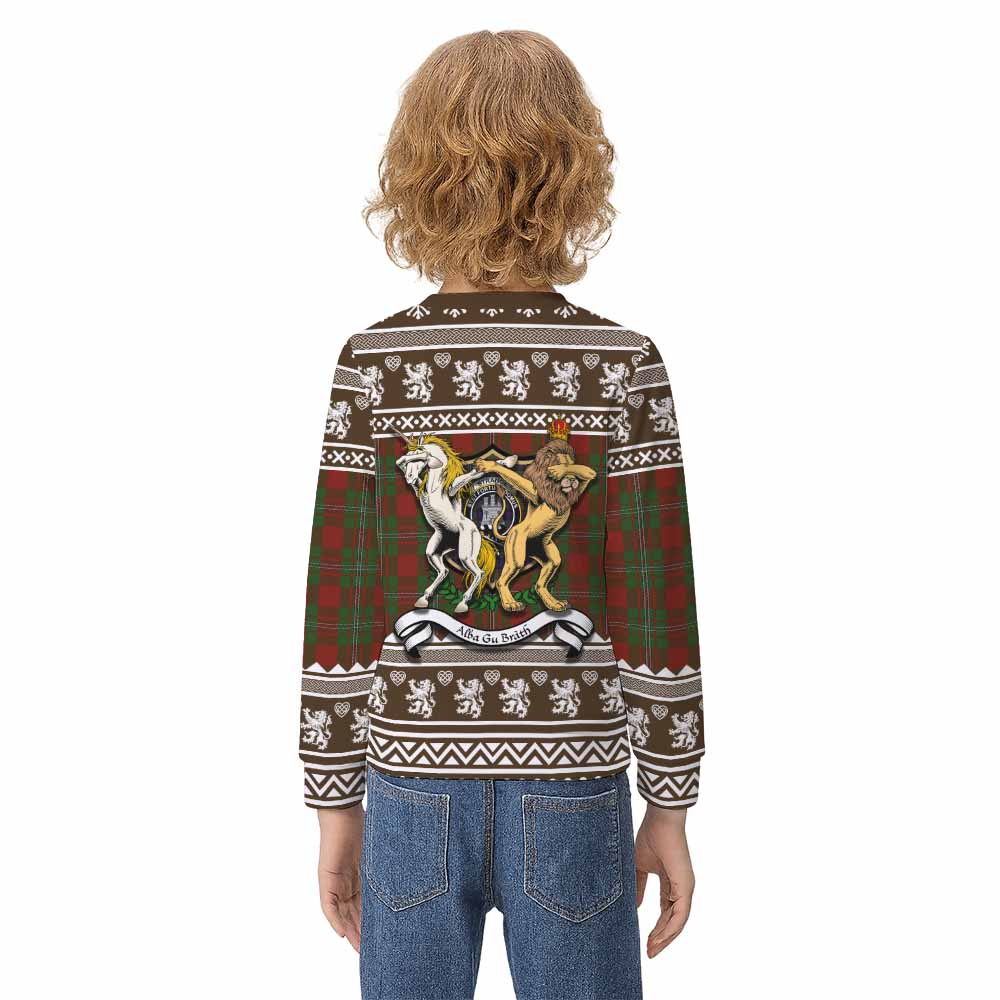 Strange (Strang) Clan Tartan Crest Christmas Kid Ugly Sweatshirt Coat of Arms Funny Style - Tartan Vibes Clothing