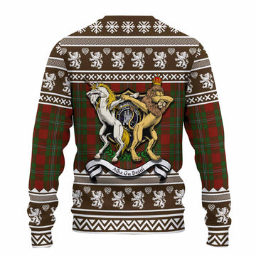 Strange (Strang) Clan Tartan Crest Christmas Ugly Sweater Coat of Arms Funny Style