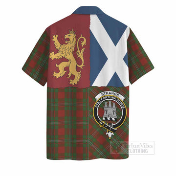 Strange (Strang) Crest Tartan Hawaiian Shirt with Lion Rampant Saltire Style