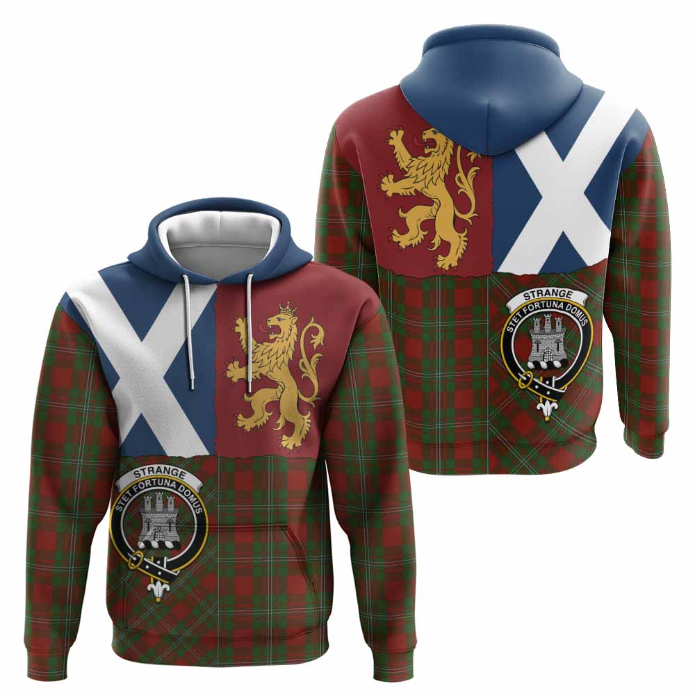 Strange (Strang) Crest Tartan Hoodie with Lion Rampant Saltire Style